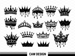 Queen Crown Svg, Drip, Vector