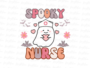 Spooky Nurse Png Sublimation Download, Spooky Ghost png File