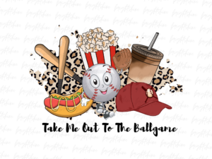 Take me out to the ballgame png Design