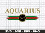 Zodiac Signs Aquarius SVG File, Gucci Aquarius Shirt Design PNG