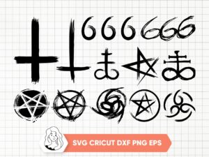 satan sign svg clip art, vector png