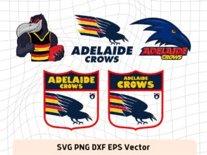 Adelaide Crows SVG Design for Cricut and Silhouette - Digital Files (SVG, DXF, PNG, EPS)