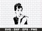 Audrey Hepburn SVG Image Vector