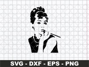 Audrey Hepburn SVG Image Vector