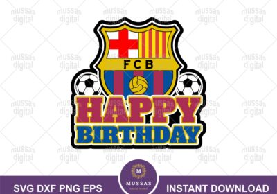 Barcelona, Barca Cake Topper Birthday Printable Laliga
