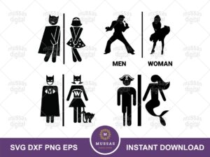 Batman Toilet Sign, Restroom Funny SVG