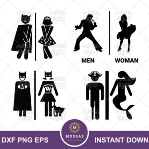 Batman Toilet Sign, Restroom Funny SVG