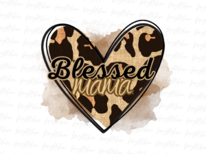 Blessed Mama PNG, Leopard Design