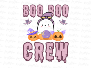 Boo boo crew Halloween Pumpkin Nurse Png Design