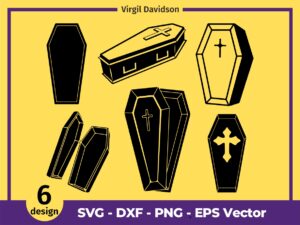 Coffin SVG EPS PNG Coffin Silhouette Clipart