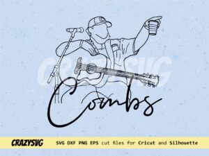 Country singer, Luke Combs SVG, Instant Download