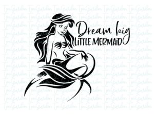 Cricut The Little Mermaid SVG, Silhouette Cameo Design, DXF, PNG