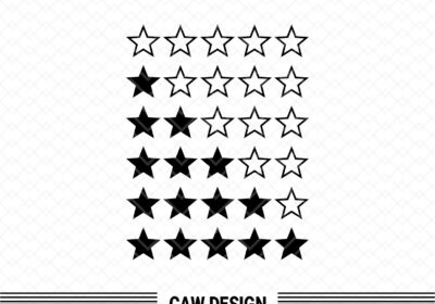 Customer Review Stars SVG, PNG, EPS, DXF file