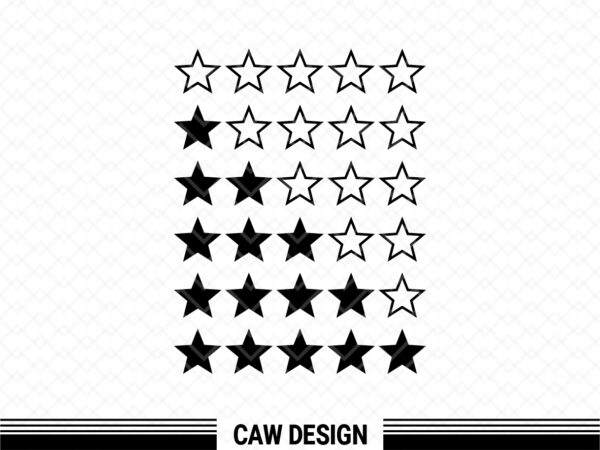 Customer Review Stars SVG, PNG, EPS, DXF file