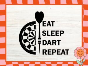 Dart SVG Eat, sleep, dart, repeat.