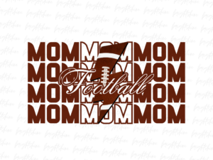 Football Mom Black PNG Design