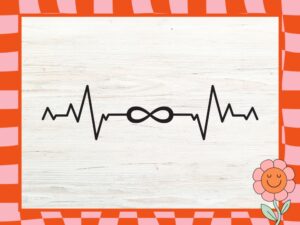 Get Captivating Heartbeat Line Infinity Symbol SVG Clipart for Your Designs