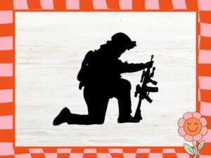 Gunners Army Soldier Silhouette SVG