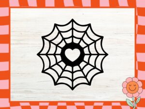 Halloween Spiderweb Heart SVG Creepy, Spooky, and Intriguing!