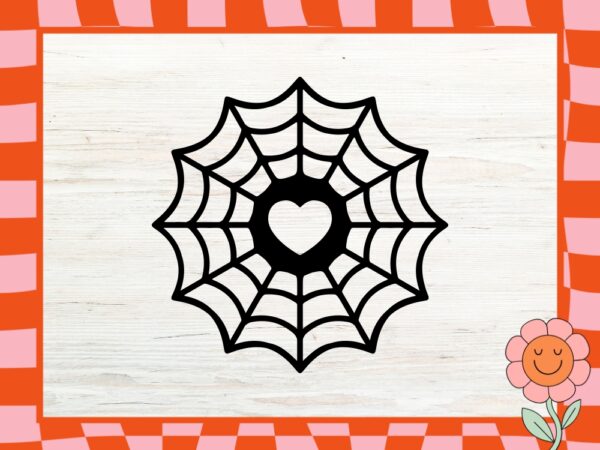 Halloween Spiderweb Heart SVG Creepy, Spooky, and Intriguing!
