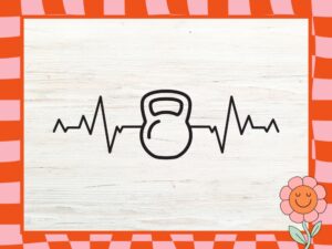 Heartbeat Line Kettlebell SVG