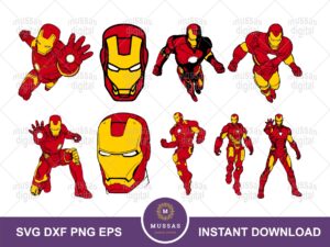 Iron Man Bundle SVG Cartoon Cricut