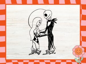 Jack And Sally Image Design for Craft Cricut SVG