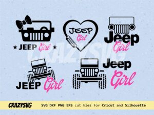 Jeep Barbie SVG, PNG, EPS, Barbie DXF