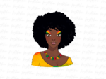 Juneteenth black afro girl png