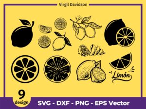 Lemon SVG Cricut, Lemon Vector File, Lemon Bundle