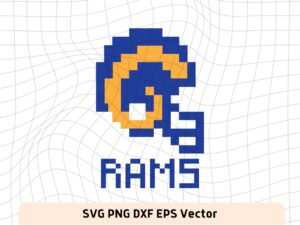 Los Angeles Rams Tecmo Bowl SVG Pixels Design