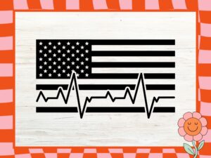 Make a Statement with the USA Heartbeat SVG Ideal for Patriotic Crafts