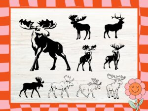 Moose SVG Images, Moose Cricut, Moose Vector, Moose Clipart