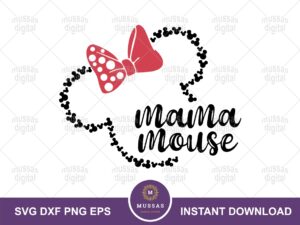 Mouse Head Mother’s Day SVG Show Your Love with this Cute and Crafty Design