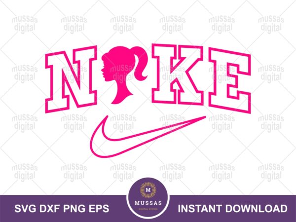 Nike Barbie Version SVG, Instant Download