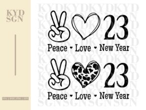Peace Love 2023 SVG Files