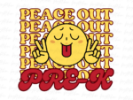 Peace Out Pre-K PNG Design Sublimation