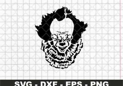 Pennywise SVG Cut Files Stencil Version