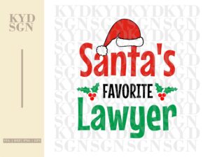 Santa's Favorite Lawyer SVG Cut File