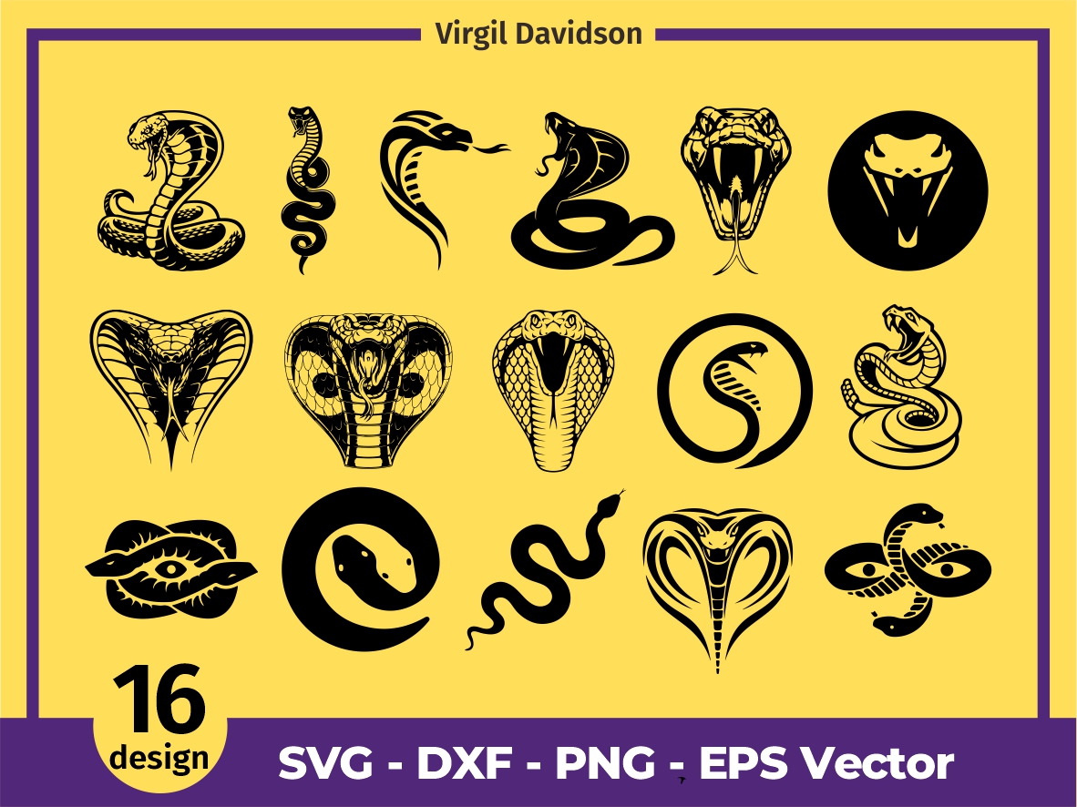 Snake SVG Bundle, Snake Head, Snake Clipart PNG | Vectorency
