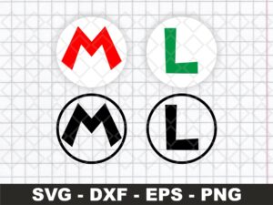 Super Mario logo M SVG Vector