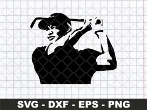 Tiger Woods SVG Cut Files Image Vector