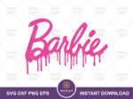 Barbie Logo Drip SVG Design for Adult Shirt DIY file