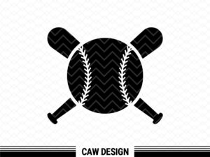 Baseball Cut File and Bat Softball Clipart Image SVG