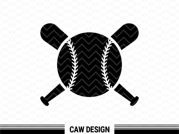 Baseball Cut File and Bat Softball Clipart Image SVG