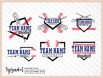 Baseball Team Name Template SVG, PNG, EPS
