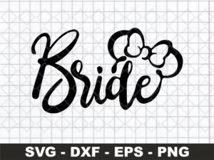 Bride Mickey Mouse SVG