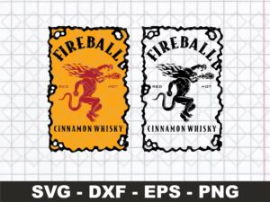 Fireball Whiskey Digital Cut File, Logo, Cricut