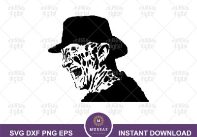 Freddy Krueger SVG, Halloween Horror DXF CNC Cutting Freddy Krueger