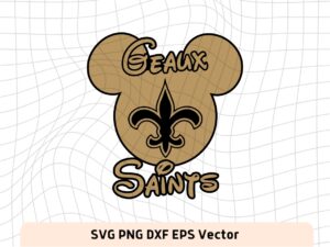 Geaux Saints Mickey Mouse SVG